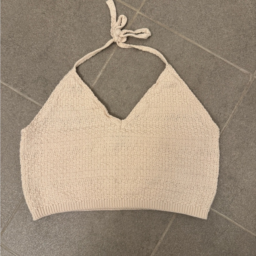 Wild Fable Cream Knit Crop Top